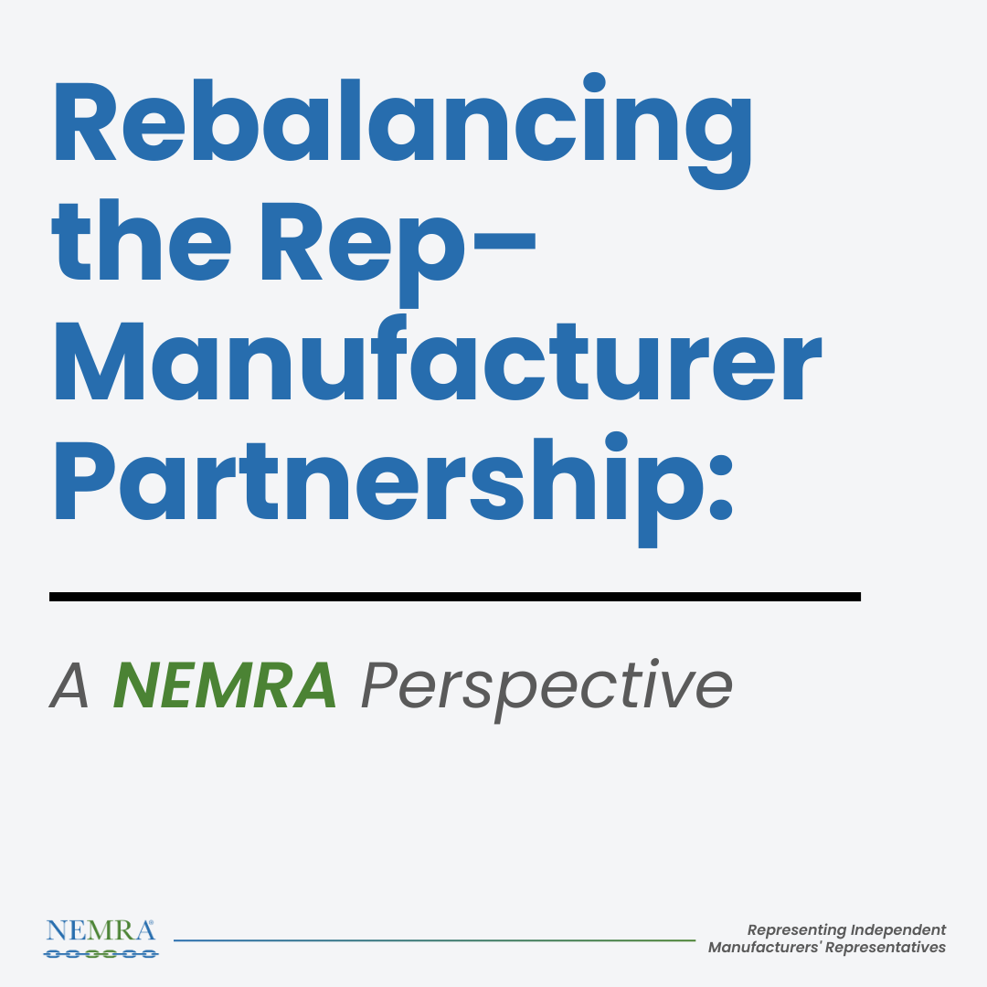 Rebalancing the Rep-Manufacturer Partnership